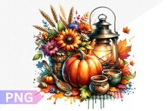 Autumn Harvest Pumpkin Sublimation - Pumpkin Clipart Design Product Image 1