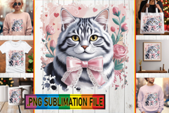 Dazzling TOTE BAG Art Ideas, Valentines Cat Product Image 1