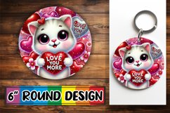 Sweet Round Ornaments Design, Valentines Product Image 1