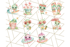 Alien Vacation Clipart PNG, Cute Summer Galaxy Art Clip Art Product Image 7