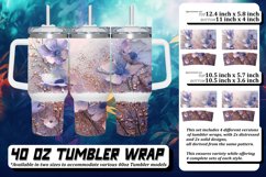 Shimmering Floral Leopard Tumbler Wrap 40oz Product Image 1