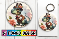 Cozy Round Keychain Magic, Dino Product Image 1