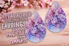 Teardrop Earring Design - Colorful Floral Pattern Product Image 1