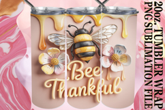 Happy beginnings 20oz tumbler wrap, Bee Quote Product Image 1