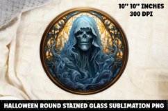 Halloween Stained Glass Sublimation PNG | Ghost | Skull Product Image 1