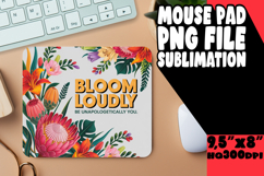 whimsical MOUSE MAT Fun Ideas, Flower Quote Product Image 1