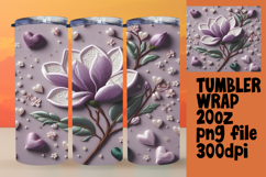 MODERN 20oz Sublimation Design , 3D Flower Product Image 1