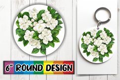 Round Design Heart of Flowers for Sublimation PNG Product Image 1