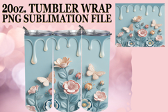 LUMINOUS DREAMS 20oz TUMBLER WRAP, 3D Flowers Product Image 1