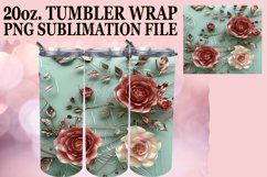 Glittery Petal Paradise 20oz Tumbler Wrap - Summer Style Product Image 1
