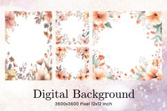 Flower Pattern Background Wallpaper Digital Paper_83 Product Image 1