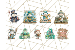 Snowman Family Clipart 76 PNG Winter Holiday Art Product Image 7