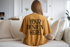 Mustard Comfort Colors C1717 Shirt Mockup, CC 1717 T-shirt Product Image 1