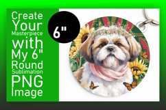 Dynamic Round Design Car Coaster PNG , Cute Dog Product Image 1