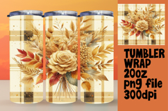 20oz Tumbler Design for Sublimation , Autumn Flower Product Image 1