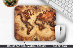 Vintage Mouse Pad Sublimation PNG Design - Mouse Pad PNG Product Image 1