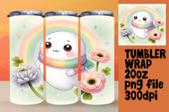 20oz Tumbler Template for Gifts , Cute Ghost Product Image 1
