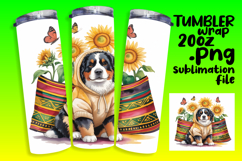 VIBRANT 20oz Tumbler Artwork for Gifts , Cute Dog Product Image 1