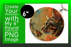 Delightful Feline Sublimation: Circle &amp; Coaster Product Image 1
