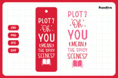 Spicy Bookmark Saying SVG | Book Lovers - Spicy Scenes Product Image 3
