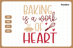 Funny Baking Saying SVG For Baker | Work Of Heart Product Image 3