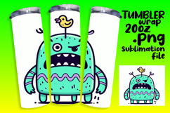 BEAUTIFUL 20oz Sublimation Tumbler Template , Monster Product Image 1