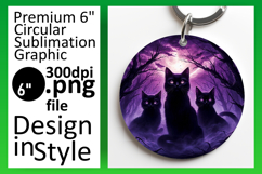 Trendy Round Design Keychain Template , Horror Halloween Product Image 1