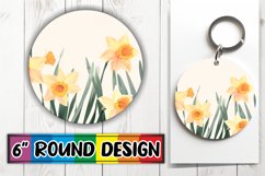 Springtime Elegance PNG: Vibrant Sublimation Keychain Product Image 1