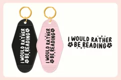 Book Lover Motel Keychain SVG | I Would Rather Be Reading Product Image 3