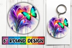 Whimsical Round Designs for Gifts PNG, Butterfly Product Image 1