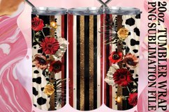 Unique 3D Leopard Flower Tumbler Wrap Designs Product Image 1