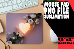 Unique Desk Pad Design Sublimation, 3D Heart Product Image 1