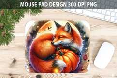 Watercolor Fox Mouse Pad Sublimation - Animal PNG Product Image 1