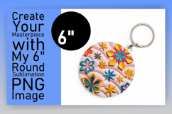 Stylish Circle Design Keychain PNG , Holiday Product Image 1