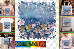 Shimmering Leopard &amp; Sublimation Floral Fantasy PNG Product Image 1