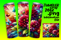 LUSH 20oz Sublimation Design , Flowers Product Image 1