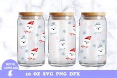 Christmas Can glass, Christmas bear, Winter, full wrap Product Image 2