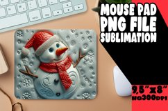 Holiday Snowman Sublimation Mouse Pad - Summer Snow Joy Product Image 1