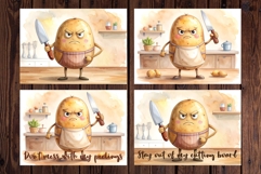 4 Grumpy Potato Cutting Board Sublimation Designs Product Image 2