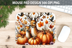 Watercolor Deer Mouse Pad Sublimation - Animal PNG Product Image 1