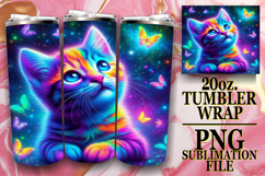 Joyful Reflections 20oz tumbler wrap, Cat Product Image 1