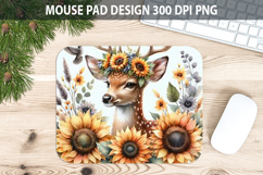 Deer Mouse pad Sublimation - Thanksgiving Animal PNG Design Product Image 1