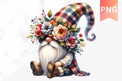 Floral Gnome Sublimation - Clipart PNG Bundle Product Image 9
