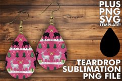 Dazzling Teardrop Earrings Art PNG, Christmas Product Image 1