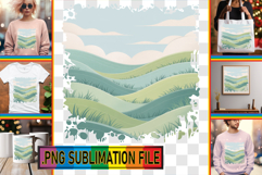 Cheerful TOTE BAG Sublimation Art, Spring Product Image 1