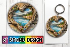 Timber Trails: Heart Frame Sublimation PNG Product Image 1
