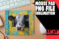 Adorable Cow Mouse Pad Sublimation Wrap PNG Product Image 1