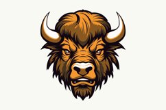 An Ox with horns Mascot Sublimation Vector Product Image 1