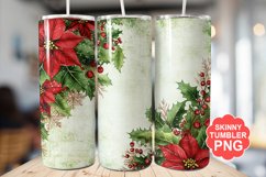Christmas Flowers Tumbler | Christmas Tumbler Wrap Product Image 1
