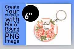 Mom's Day Sublimation Round Keychain Product Image 1